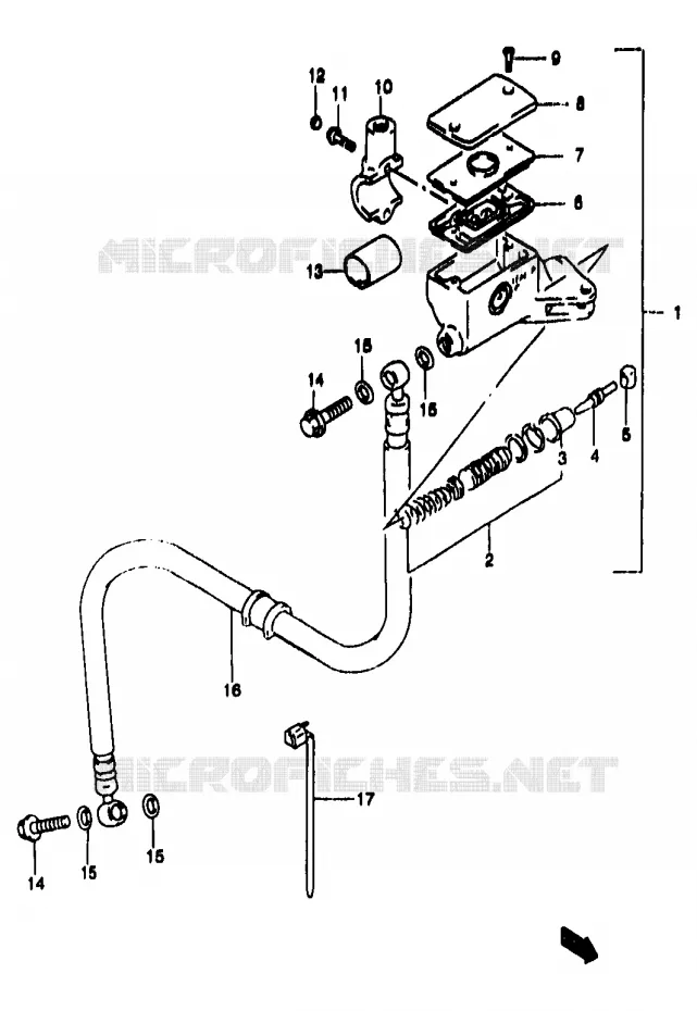 CLUTCH HOOFDREMCILINDER Suzuki MOTO 1200 BANDIT 1998  GSF1200SW(T/V/W/X/Y)