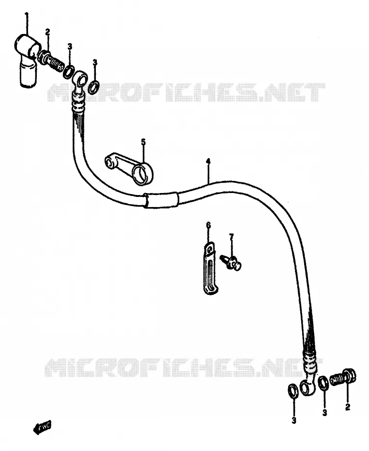 CLUTCH HOSE Suzuki MOTO 750 GSX-R 1986  GSX-R750XG(F/G/H)