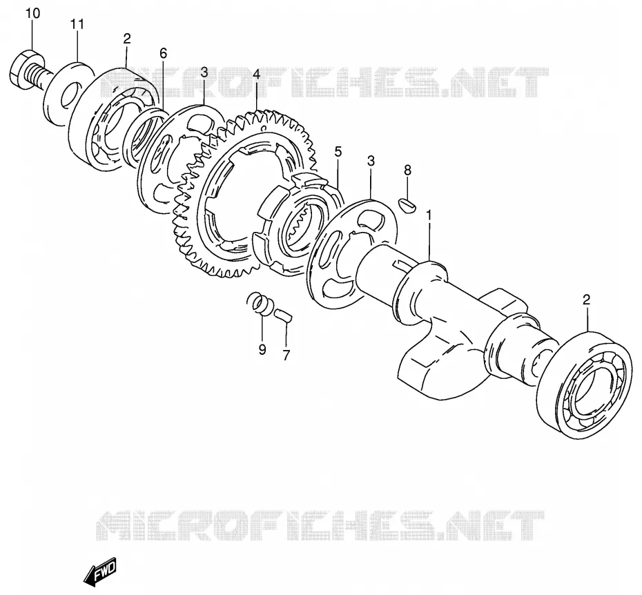CRANK BALANCER Suzuki MOTO 250 GN 1990  GN250L(E2)