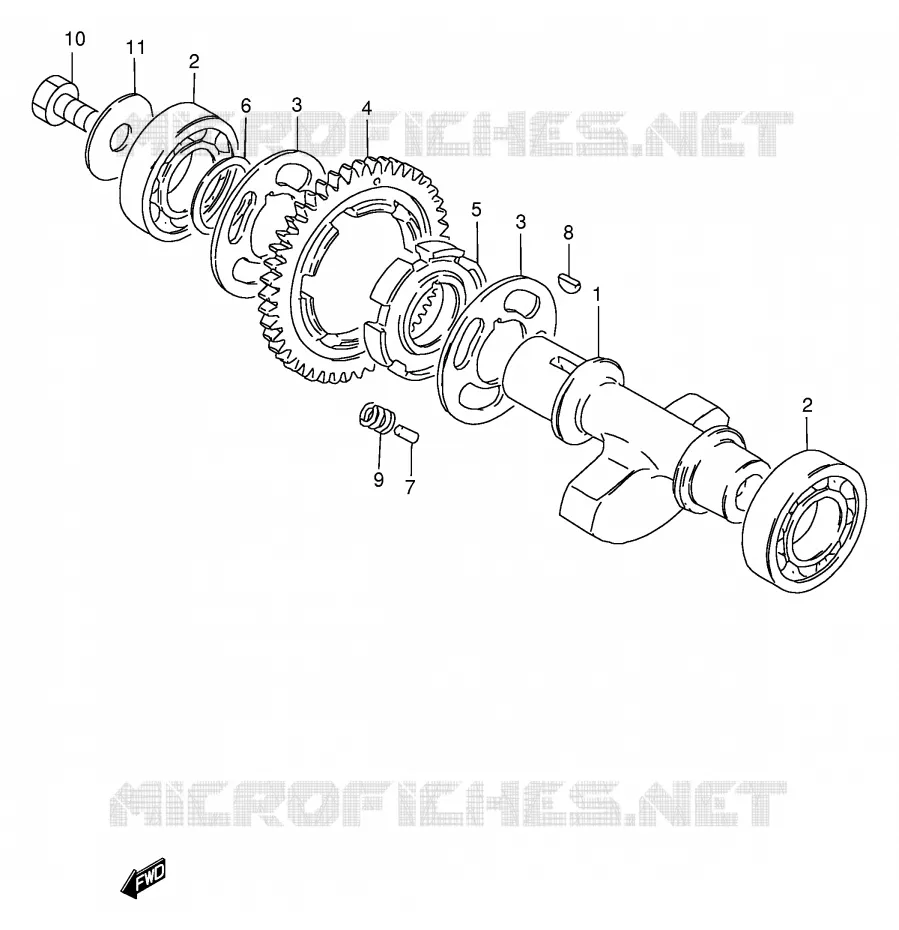CRANK BALANCER Suzuki MOTO 250 GN 1998  GN250EW(E2)