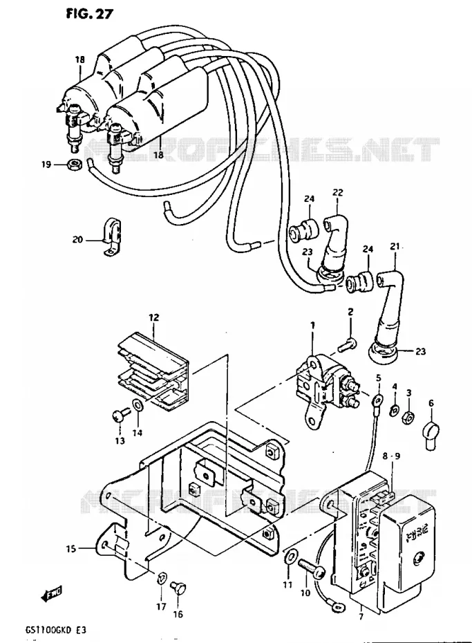 ELEKTRISCH (GS1100GKD) Suzuki MOTO 1100 GS-G 1982  GS1100GKZ(Z/2/D)