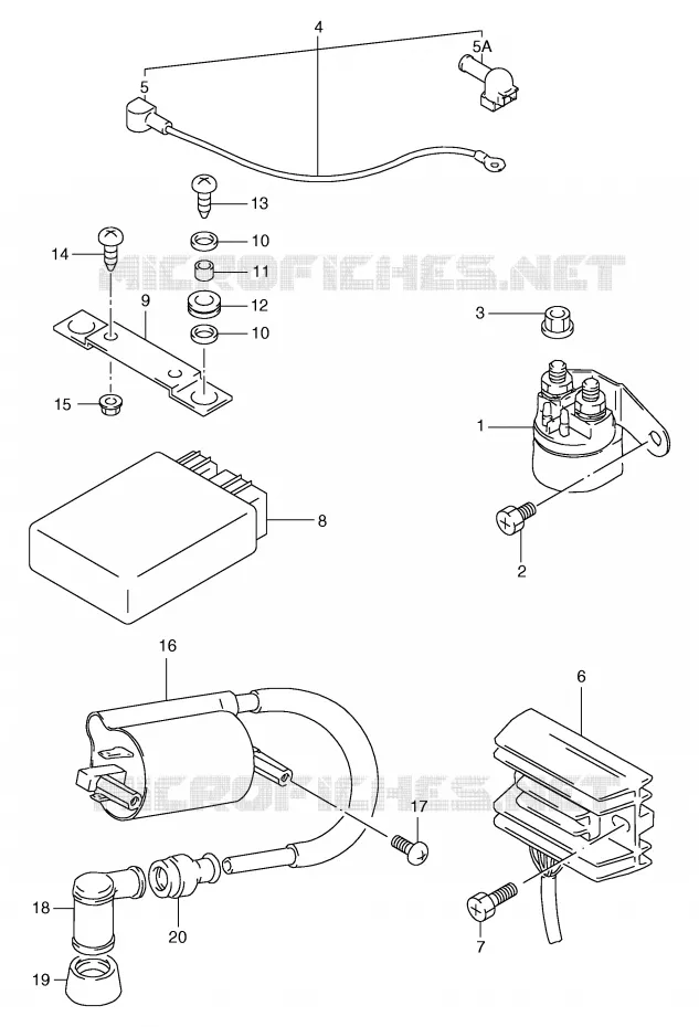 ELEKTRISCH (GS125SX/SY,GS125SUX/SUY) Suzuki MOTO 125 GS 1999  GS125ESX(E71)
