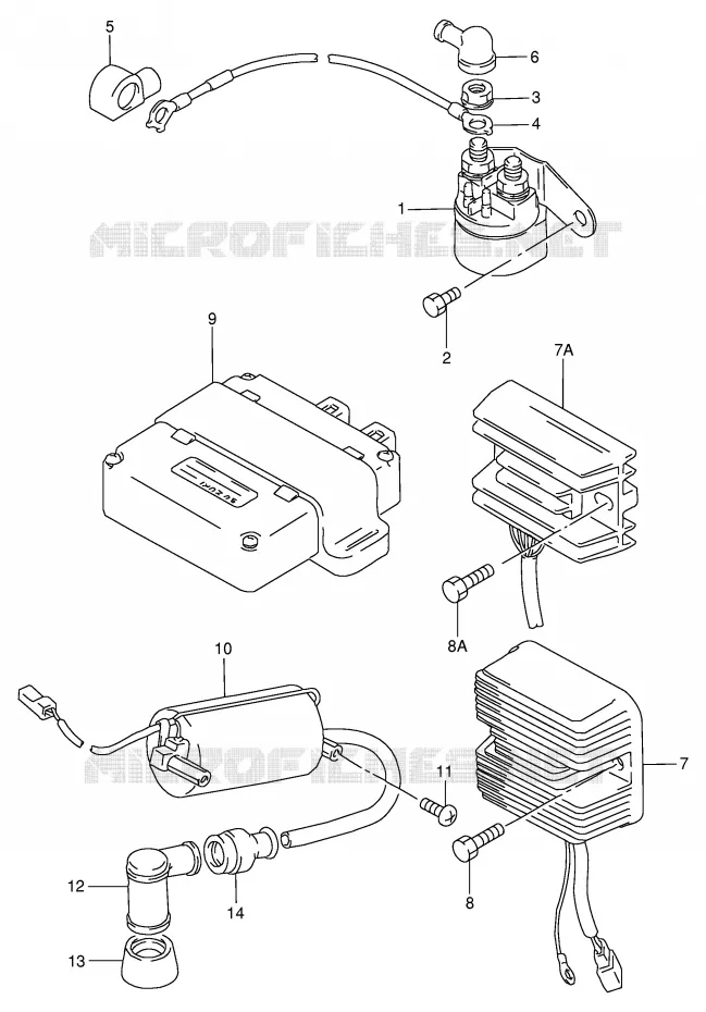 ELEKTRISCH (MODELE N/R) Suzuki MOTO 125 GN 1994  GN125R(E1)