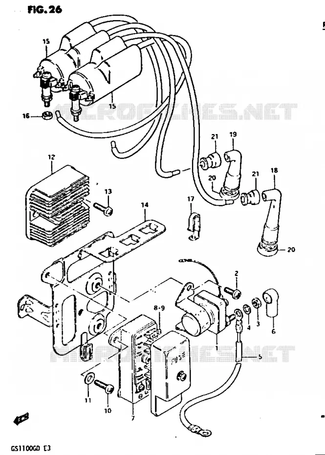ELEKTRISCH (MODELE Z) Suzuki MOTO 1100 GS-G 1983  GS1100GD(Z/D)