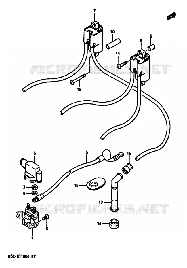 ELEKTRISCH Suzuki MOTO 1100 GSX-R 1987  GSX-R1100H(G/H/J)