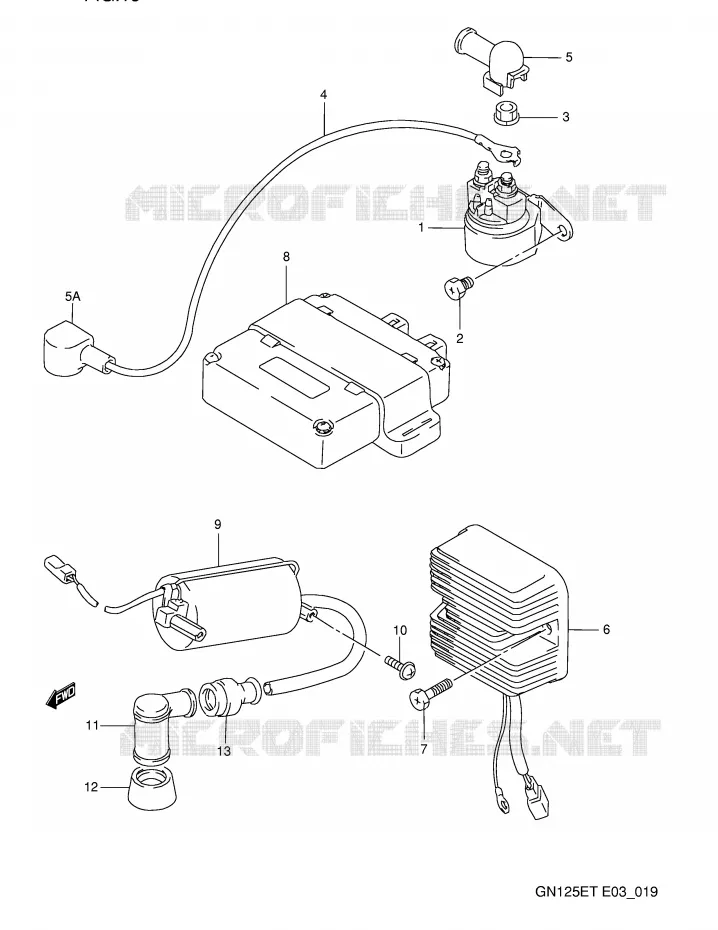 ELEKTRISCH Suzuki MOTO 125 GN 1993  GN125EP(E3)