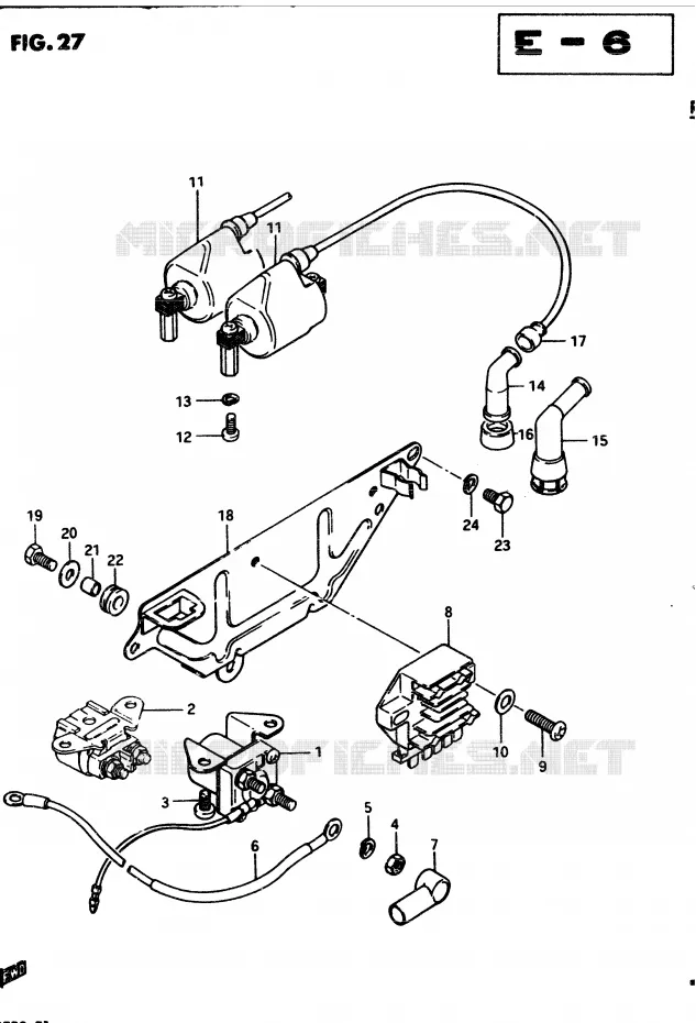ELEKTRISCH Suzuki MOTO 450 GS 1982  GS450Z(2/Z/D)