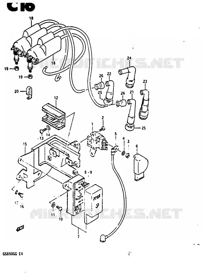ELEKTRISCH Suzuki MOTO 850 GS 1984  GS850GE(E4)