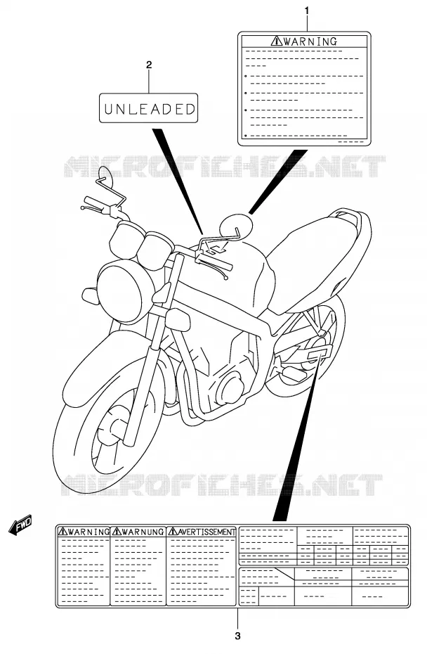 ETIKET (MODELE K3) Suzuki MOTO 500 GS-F 2004  GS500FK4(P19)