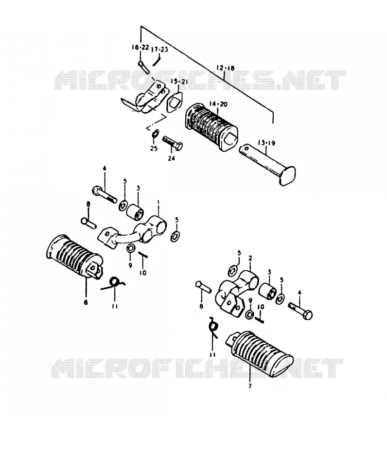 FOOTREST Suzuki MOTO 1000 GS 1980  GS1000ET(T)