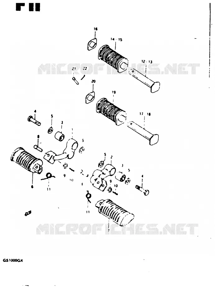 FOOTREST Suzuki MOTO 1000 GS 1980  GS1000GT(X/T)