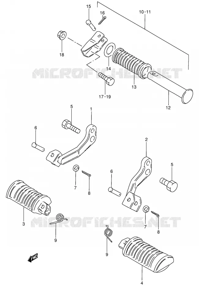 FOOTREST Suzuki MOTO 125 GN 1982  GN125Z(E1)