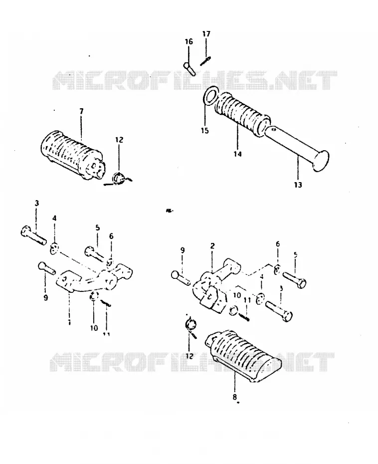 FOOTREST Suzuki MOTO 400 GSX 1981  GSX400LX(T/X)