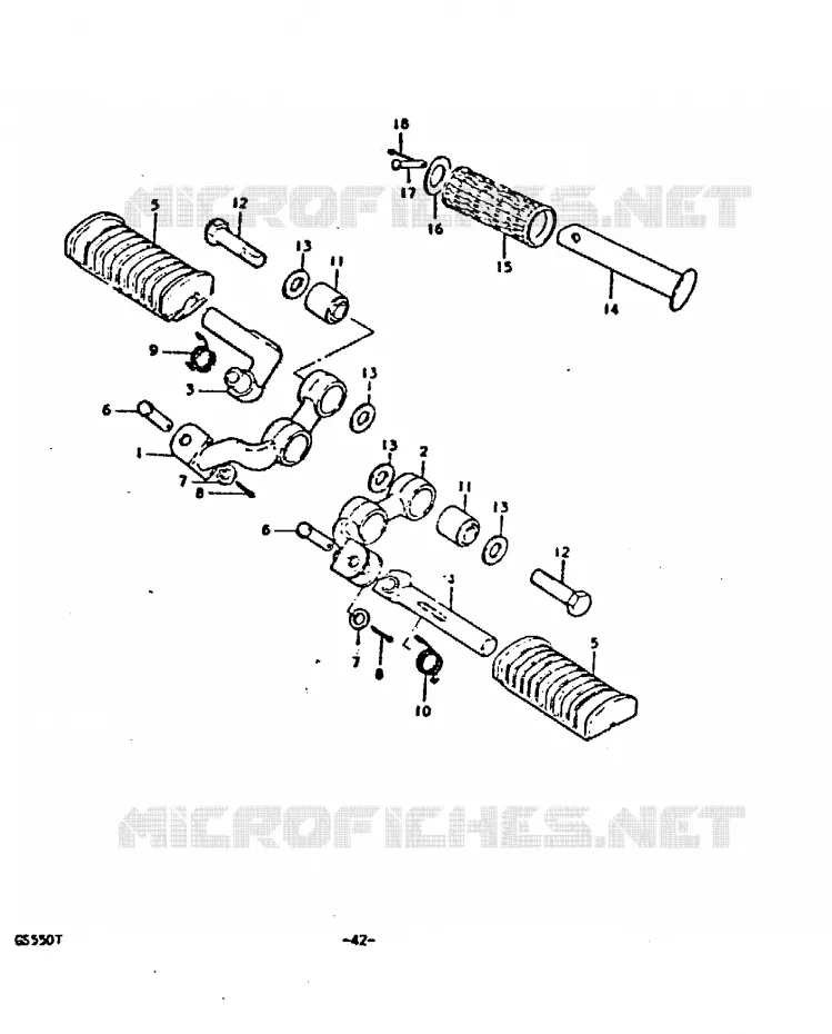 FOOTREST Suzuki MOTO 550 GS 1980  GS550ET(T)