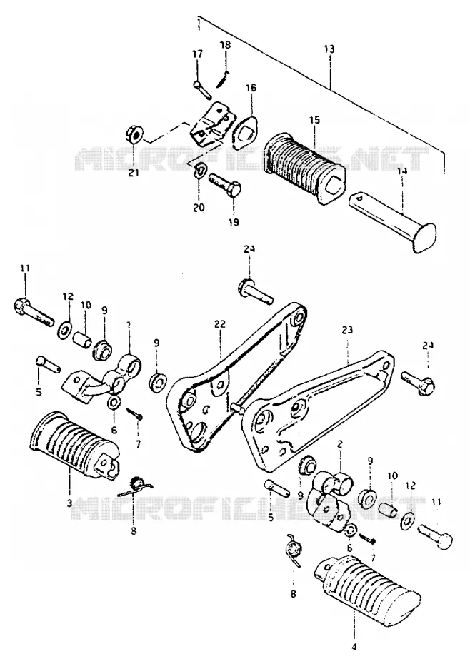 FOOTREST Suzuki MOTO 550 GS 1982  GS550LZ