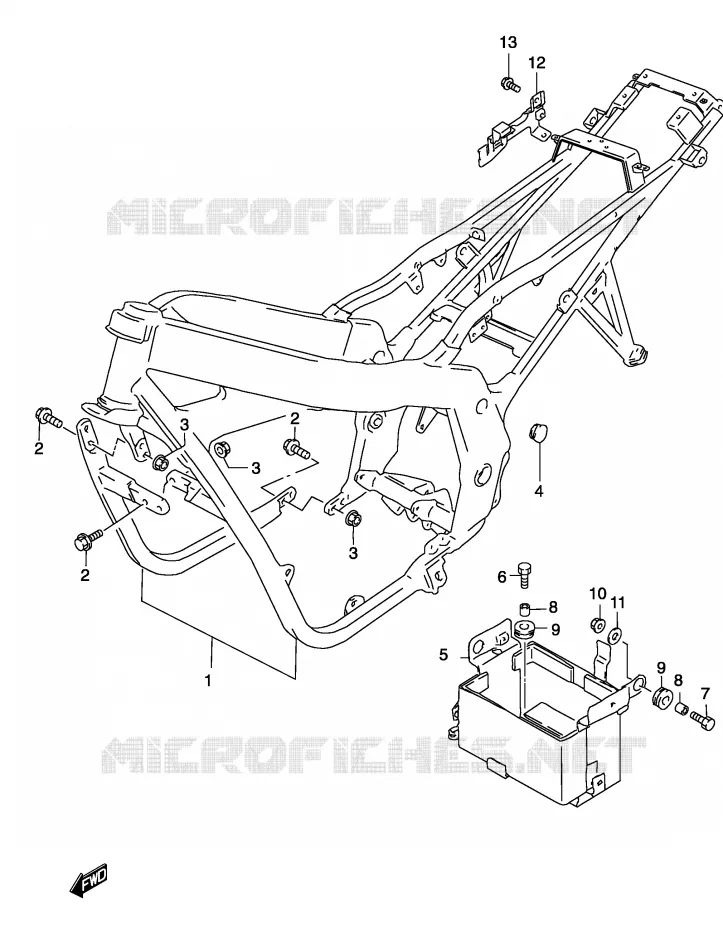 FRAME (MODELE K3) Suzuki MOTO 500 GS-E 2004  GS500K4(P19)