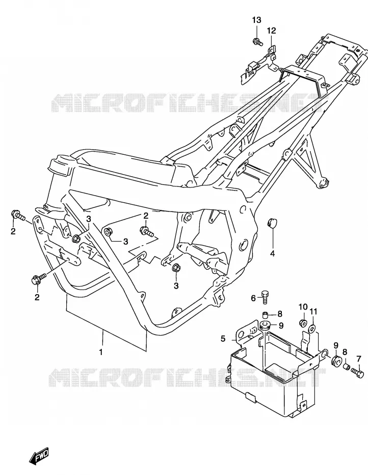 FRAME (MODELE K4) Suzuki MOTO 500 GS-F 2004  GS500FUK4(P19)