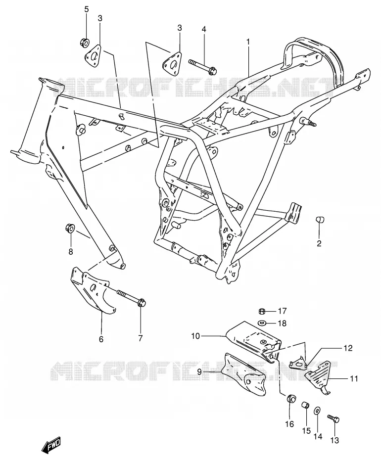 FRAME Suzuki MOTO 250 GN 1992  GN250N(E2)