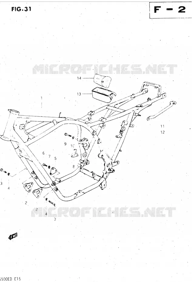 FRAME Suzuki MOTO 500 GS-E 1983  GS500ED(Z/D)