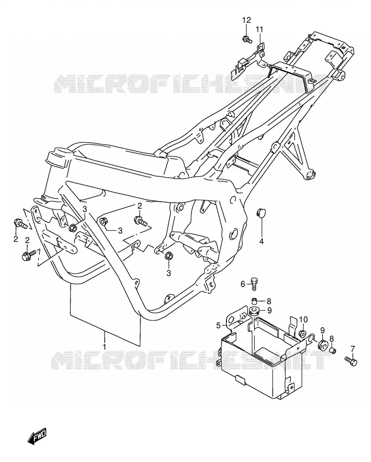 FRAME Suzuki MOTO 500 GS-E 2001  GS500K1(E2)