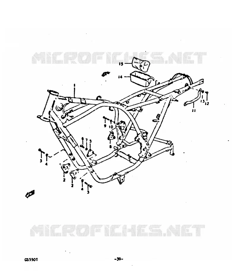 FRAME Suzuki MOTO 550 GS 1980  GS550ET(T)