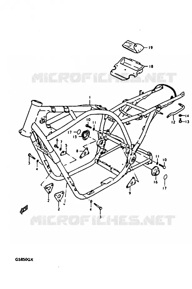 FRAME Suzuki MOTO 850 GS 1981  GS850GX(T/X)