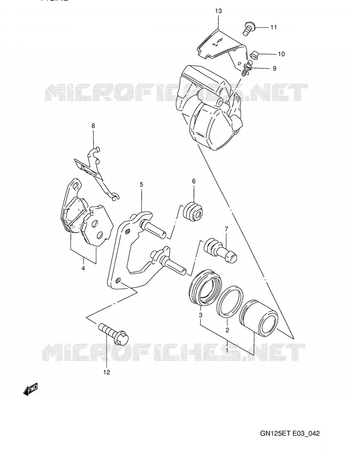 FRONT CALIPER Suzuki MOTO 125 GN 1993  GN125EP(E3)