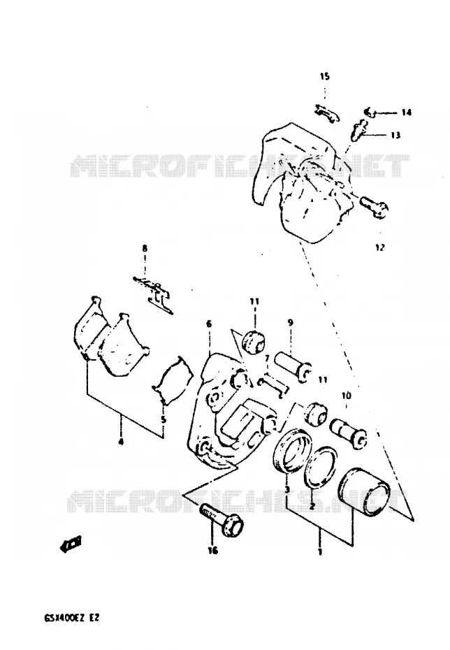 FRONT CALIPER Suzuki MOTO 400 GSX 1982  GSX400SZ