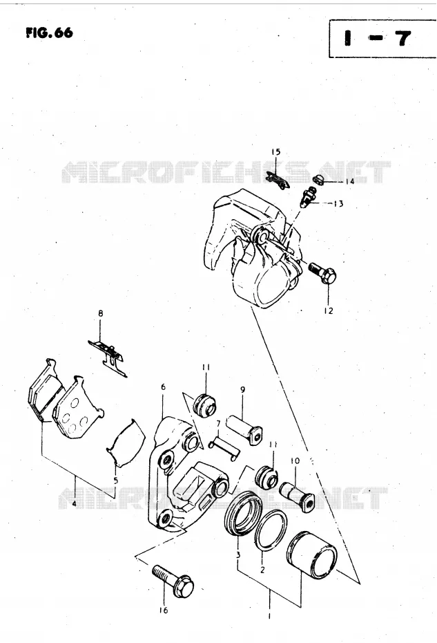 FRONT CALIPER Suzuki MOTO 450 GS-L 1996  GS450LT(E2)