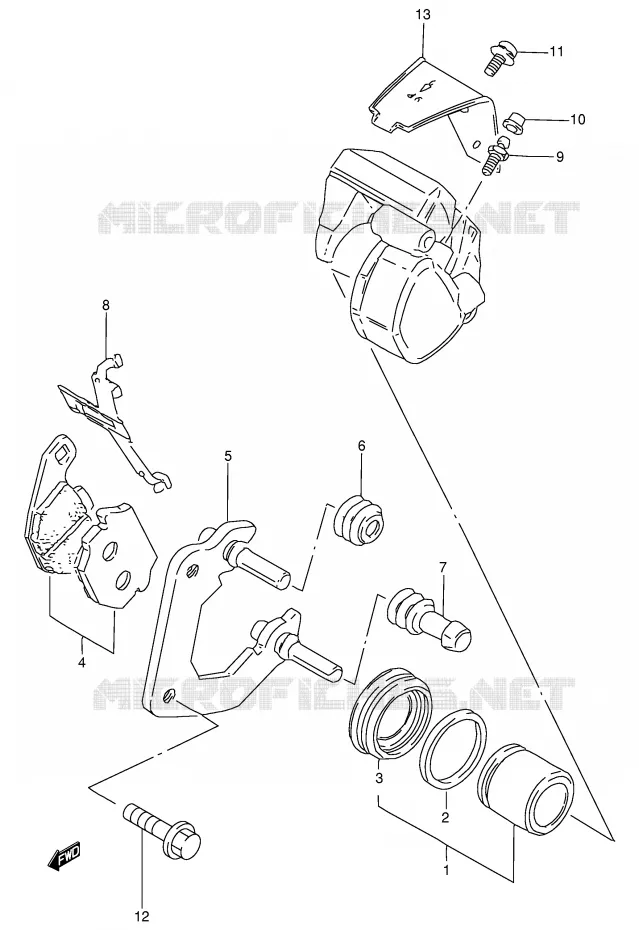 FRONT CALIPER (VOIR NOTE) Suzuki MOTO 125 GN 1982  GN125EZ(E1)