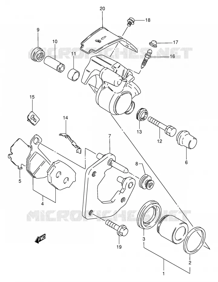 FRONT CALIPER (VOIR NOTE) Suzuki MOTO 125 GN 1994  GN125ER(E1)