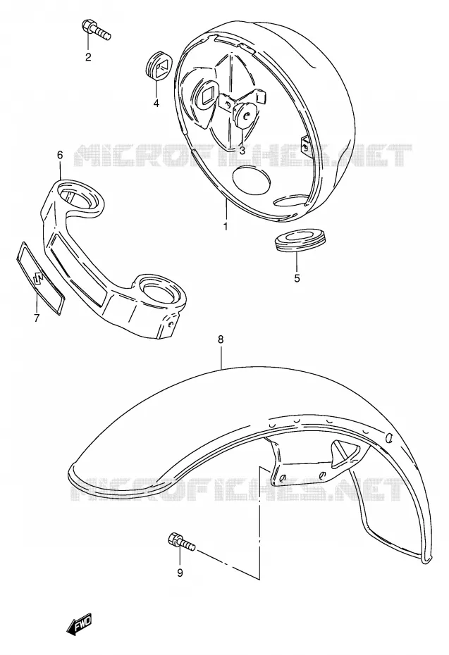 FRONT FENDER Suzuki MOTO 250 GN 1996  GN250T(E2)