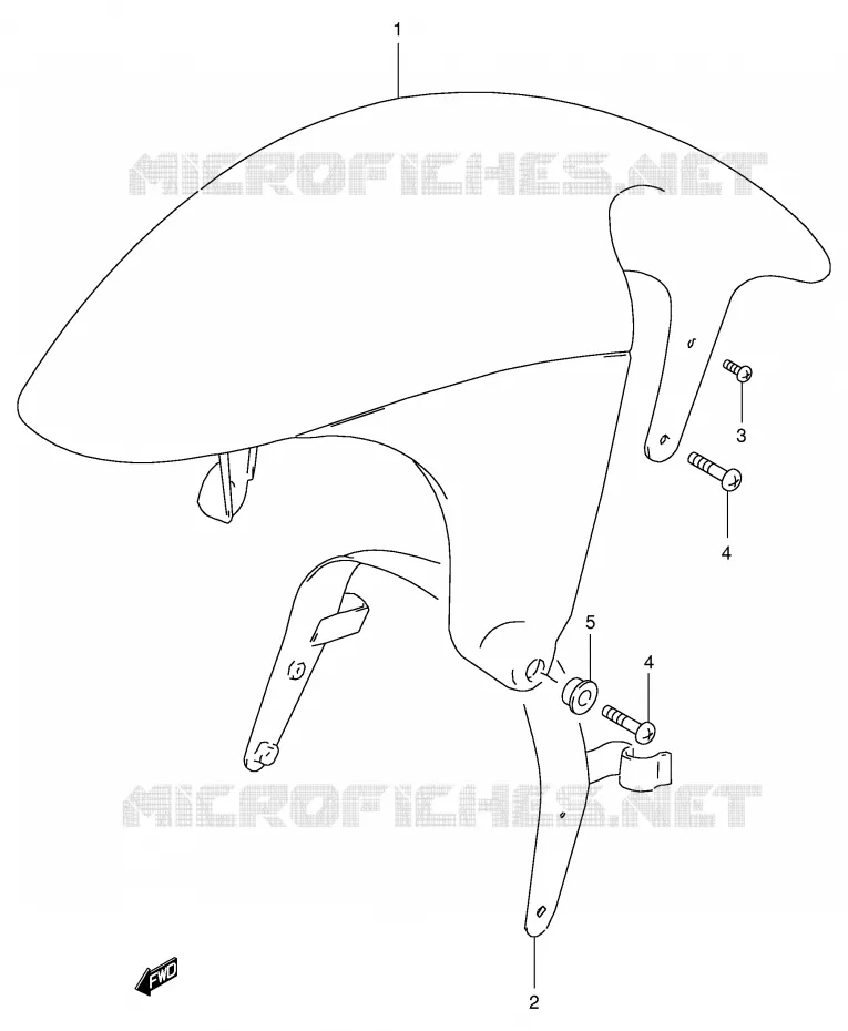 FRONT FENDER Suzuki MOTO 400 GSX-R 1992  GSX-R400RN(E30)