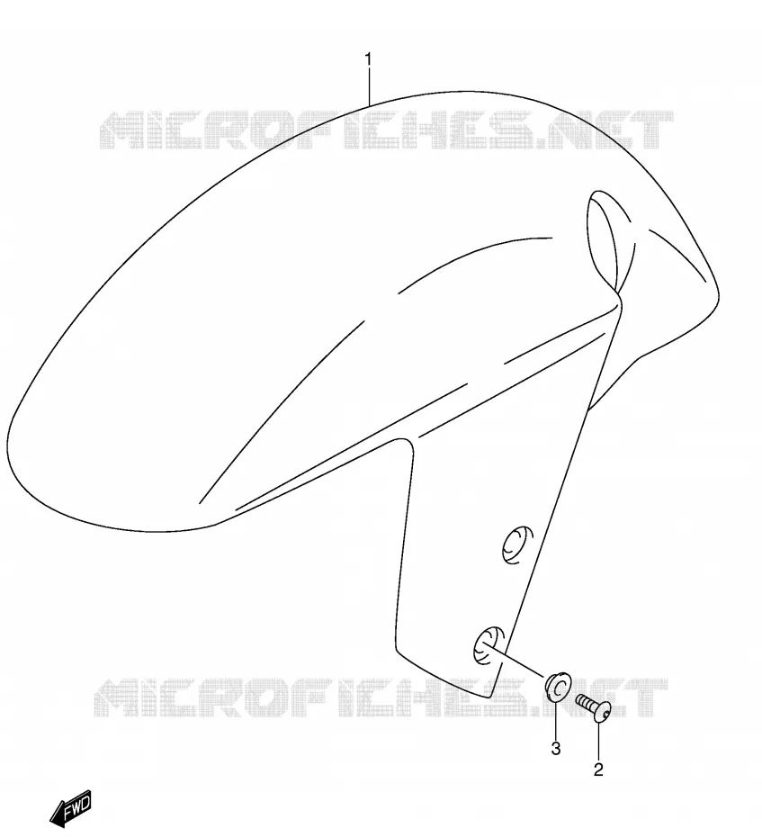 FRONT FENDER Suzuki MOTO 600 GSX-R 2003  GSX-R600ZK3(E2)