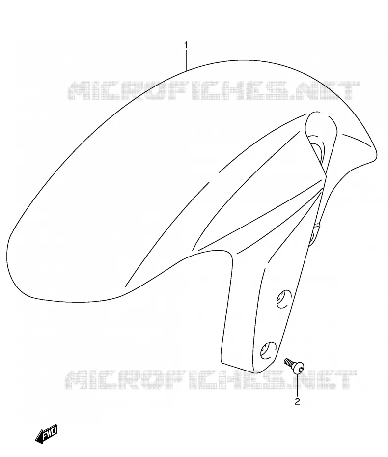 FRONT FENDER Suzuki MOTO 600 GSX-R 2005  GSX-R600U2XK5(E2)