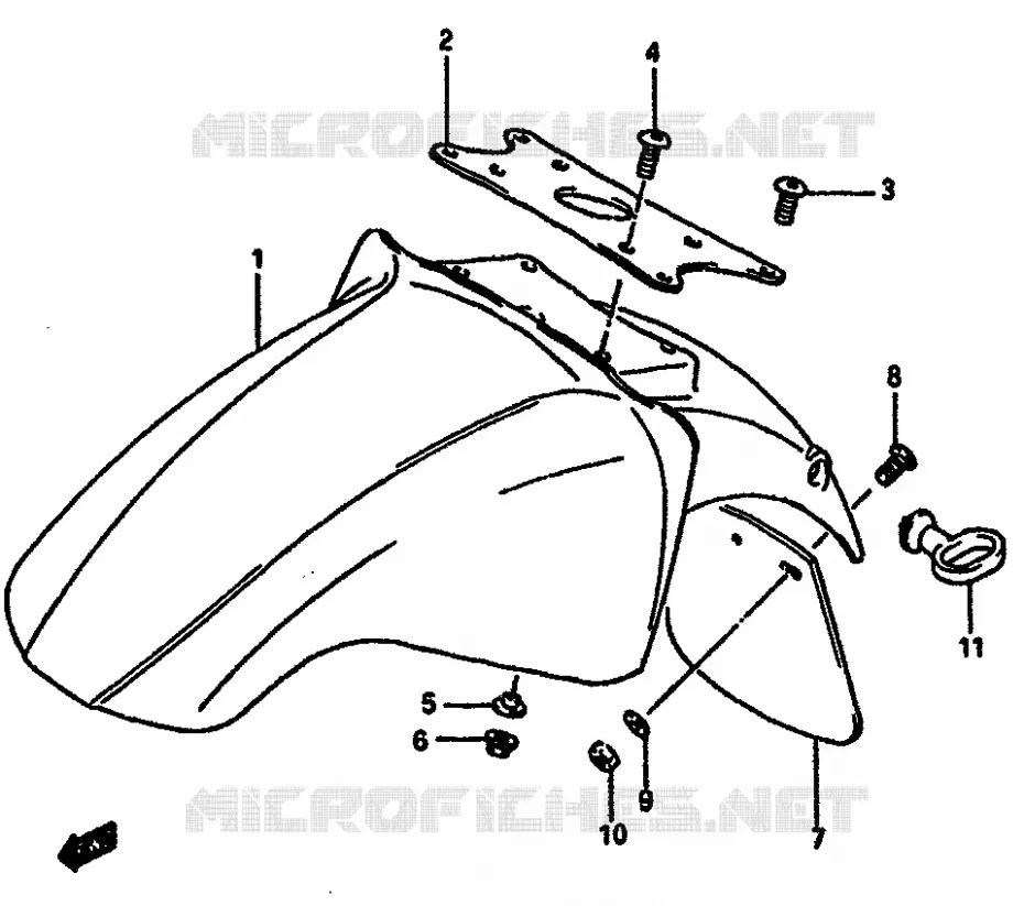 FRONT FENDER Suzuki MOTO 750 GSX-R 1986  GSX-R750G(F/G/H)