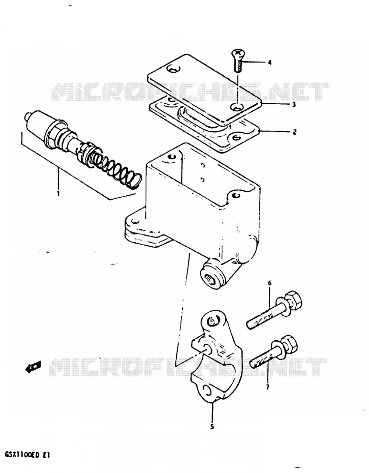 FRONT HOOFDREMCILINDER (GSX1100EZ/EXD/ESD) Suzuki MOTO 1100 GSX 1982  GSX1100Z(Z/D)