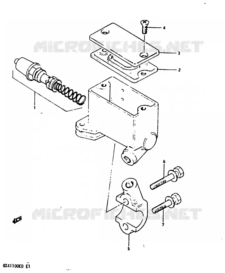 FRONT HOOFDREMCILINDER (GSX1100Z/D/XD) Suzuki MOTO 1100 GSX-E 1982  GSX1100EZ(Z/D)