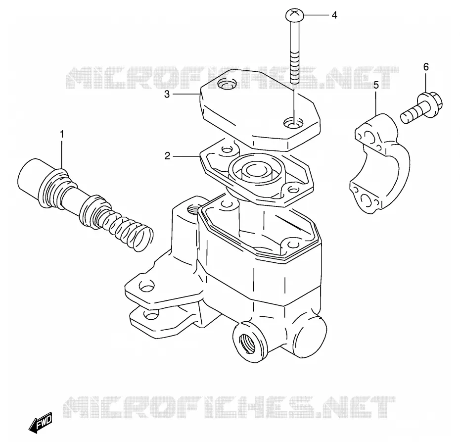 FRONT HOOFDREMCILINDER (MODELE K/L/M/R) Suzuki MOTO 125 GS 1983  GS125D(E1)