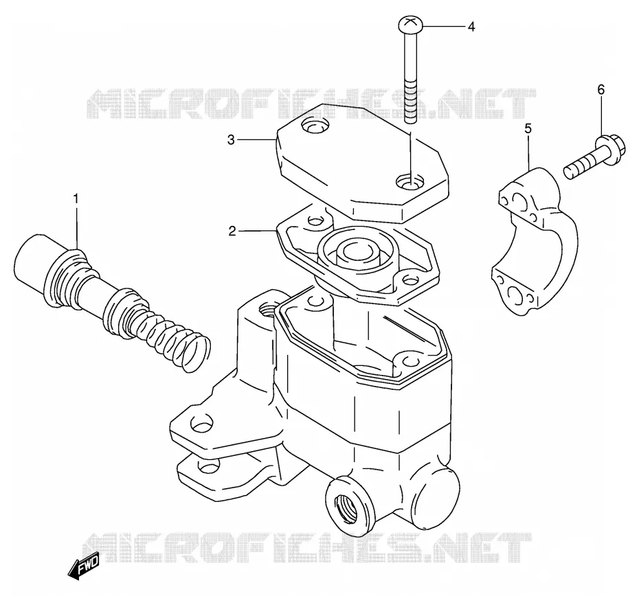 FRONT HOOFDREMCILINDER (MODELE M/N/R) Suzuki MOTO 125 GN 1983  GN125ED(E1)