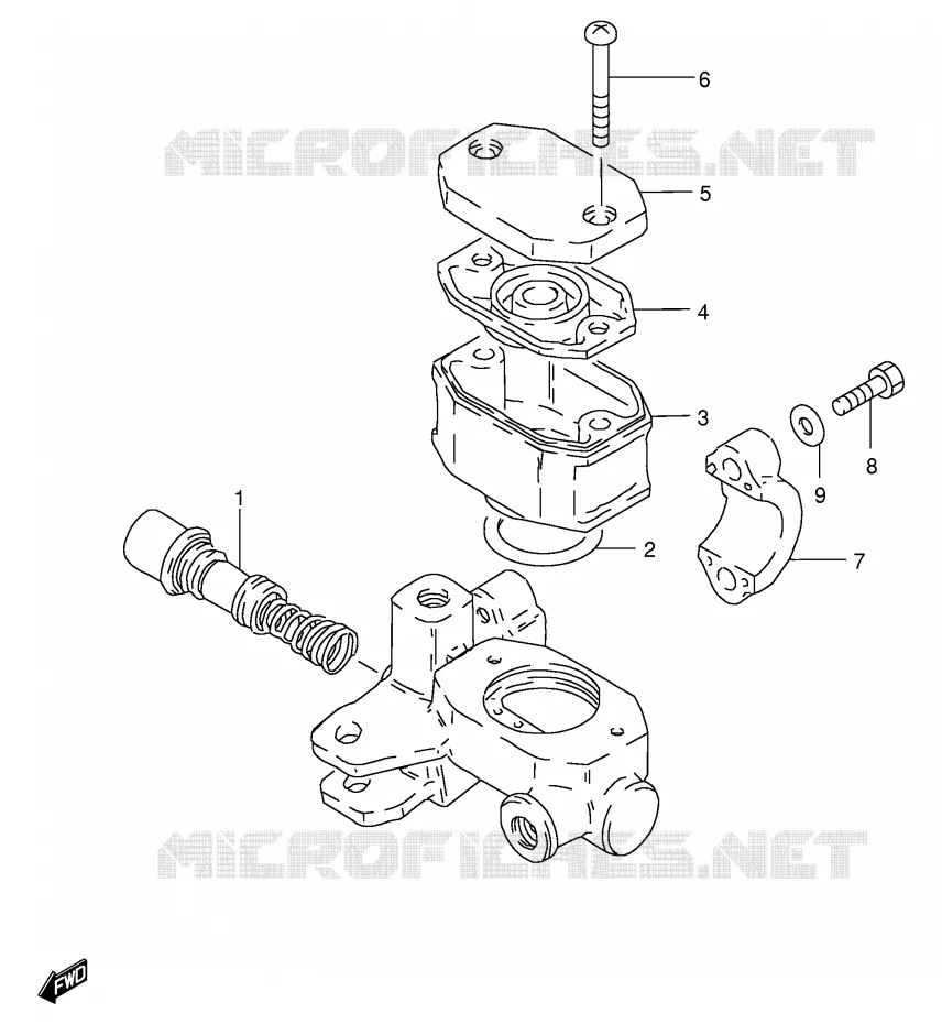 FRONT HOOFDREMCILINDER (MODELE Z/D/F) Suzuki MOTO 125 GS 1982  GS125EEZ(E1)