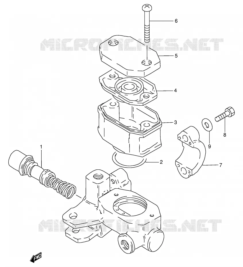 FRONT HOOFDREMCILINDER (MODELE Z/D/K) Suzuki MOTO 125 GN 1982  GN125EZ(E1)
