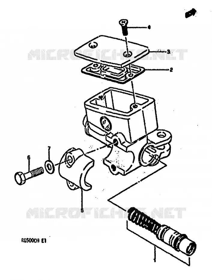 FRONT HOOFDREMCILINDER Suzuki MOTO 500 GS-E 1990  GS500EL(E1)