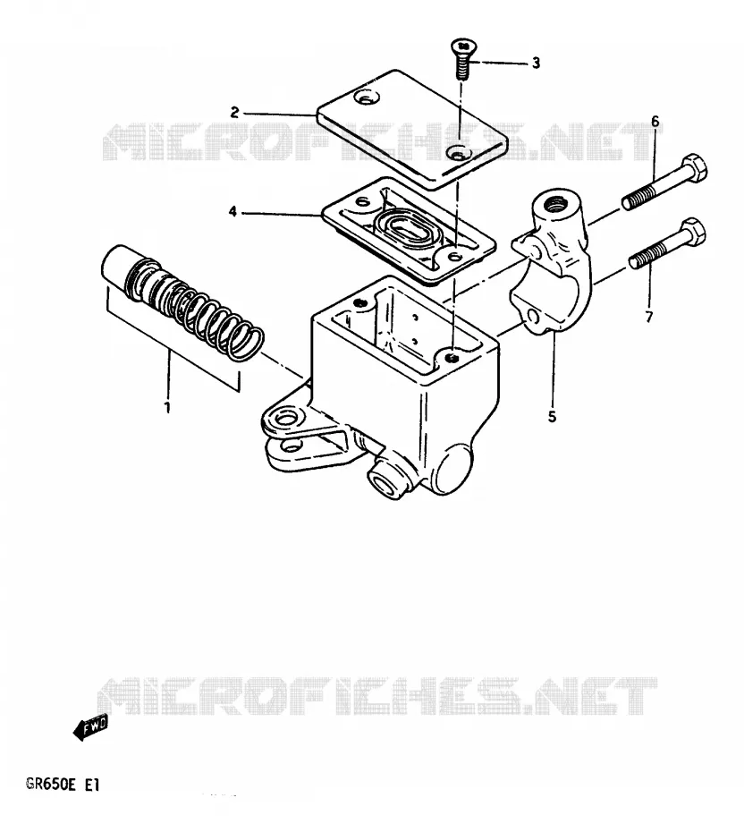 FRONT HOOFDREMCILINDER Suzuki MOTO 650 TEMPTER 1983  GR650D(D/E)