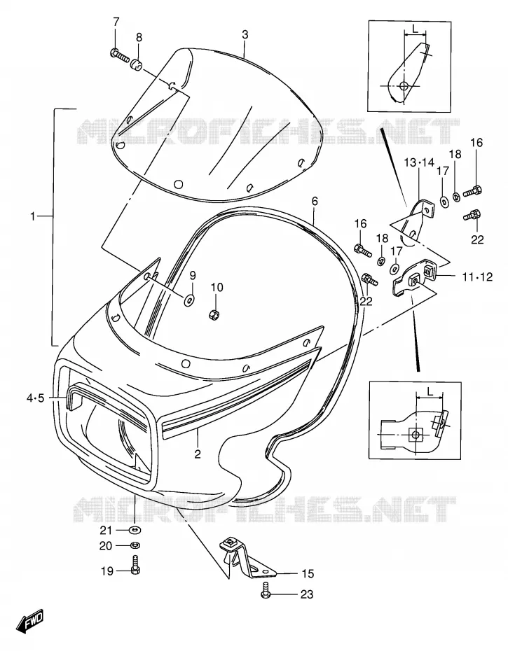 FRONT KUIP (GS125ESF/ESK/ESL) Suzuki MOTO 125 GS 1982  GS125Z(E1)