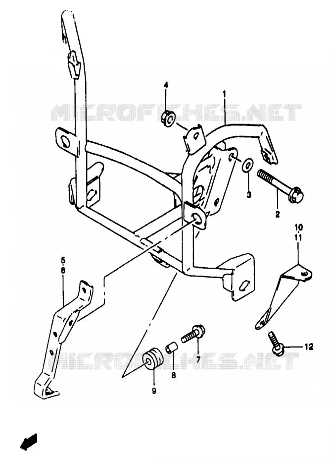 FRONT KUIP VERBLIJF (GSF1200ST/SV/SAV/SW/SAW/SX/SAX/SY/SAY) Suzuki MOTO 1200 BANDIT 1997  GSF1200SAV(T/V/W/X/Y)