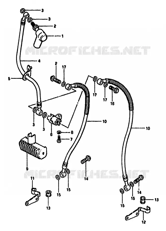 FRONT REMSLANG (MODELE X) Suzuki MOTO 550 GS 1981  GS550MX(X/Z)
