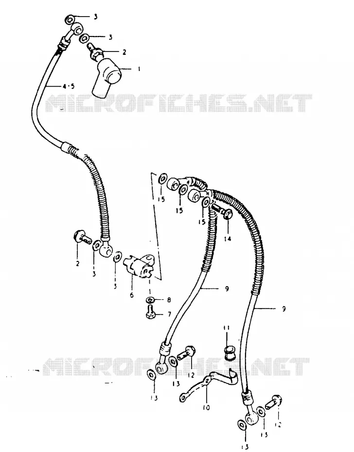 FRONT REMSLANG Suzuki MOTO 1100 GSX 1981  GSX1100X(T/X)