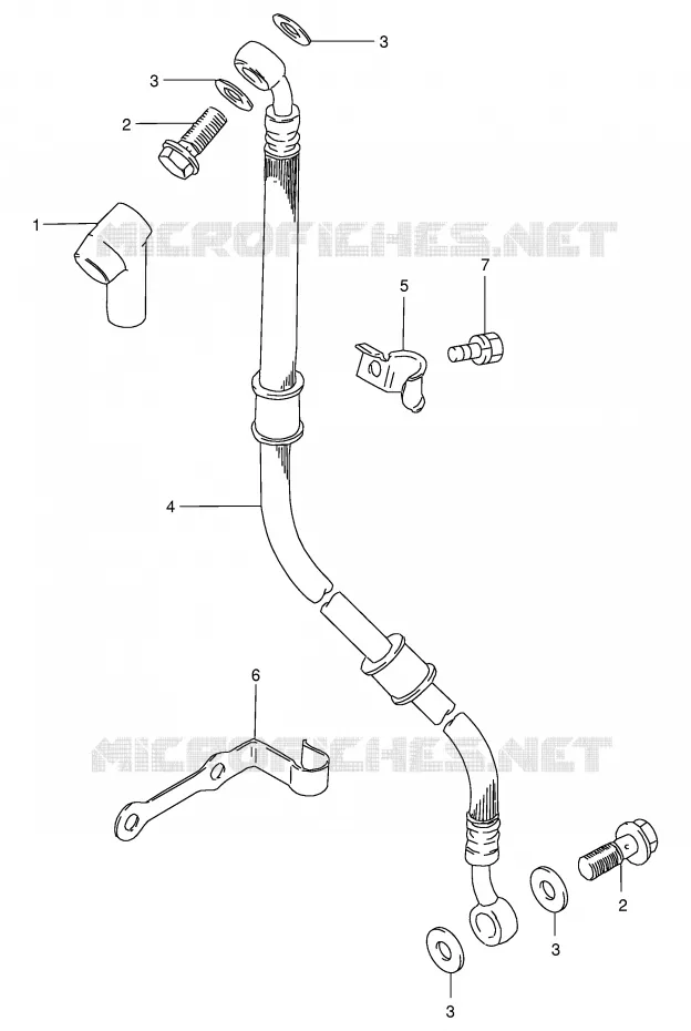 FRONT REMSLANG Suzuki MOTO 125 GS 1983  GS125D(E1)