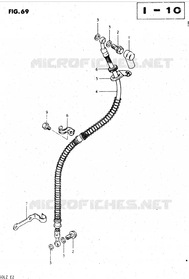 FRONT REMSLANG Suzuki MOTO 450 GS-L 1982  GS450LZ(E2)